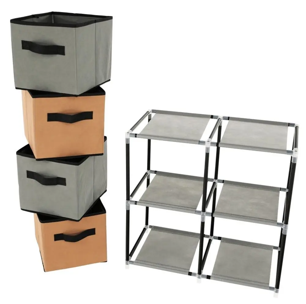 Комод-органайзер Mobhaus Camilo Typ 1 (Black/Brown/Gray)