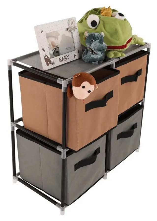 Комод-органайзер Mobhaus Camilo Typ 1 (Black/Brown/Gray)