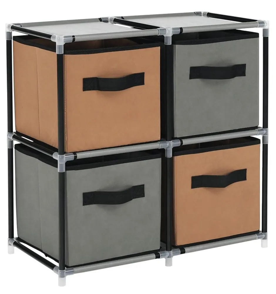 Комод-органайзер Mobhaus Camilo Typ 1 (Black/Brown/Gray)