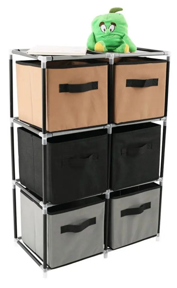 Комод-органайзер Mobhaus Camilo Typ 2 (Black/Brown/Gray)