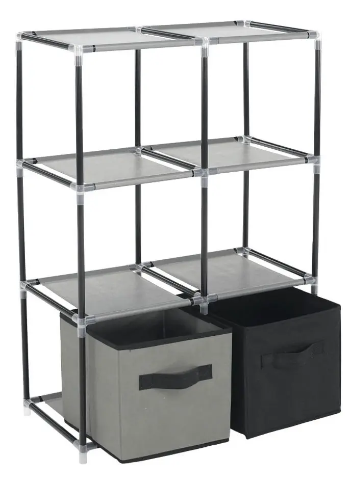 Комод-органайзер Mobhaus Camilo Typ 2 (Black/Brown/Gray)