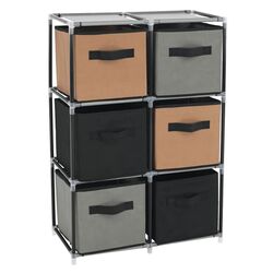 Comoda-organizator Mobhaus Camilo Typ 2 (Black/Brown/Gray)