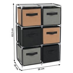 Комод-органайзер Mobhaus Camilo Typ 2 (Black/Brown/Gray) Thumb