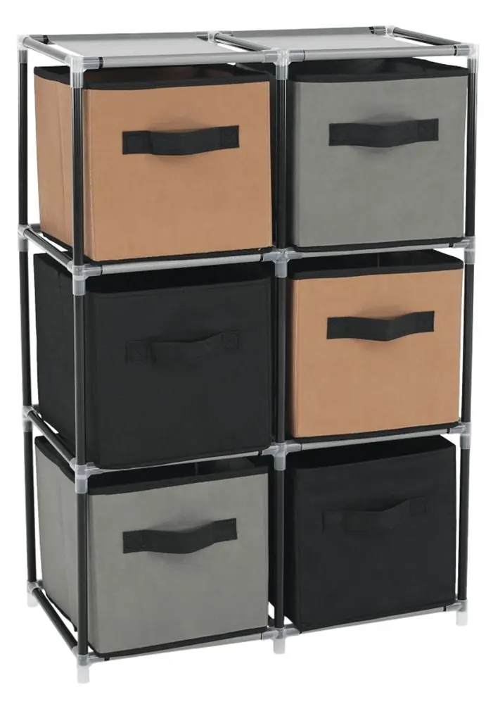 Комод-органайзер Mobhaus Camilo Typ 2 (Black/Brown/Gray)