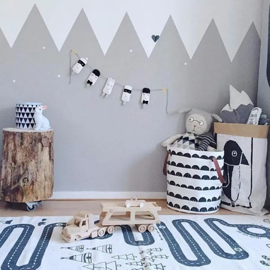 Корзина для игрушек Mobhaus Plejo Typ 2 (White/Black)