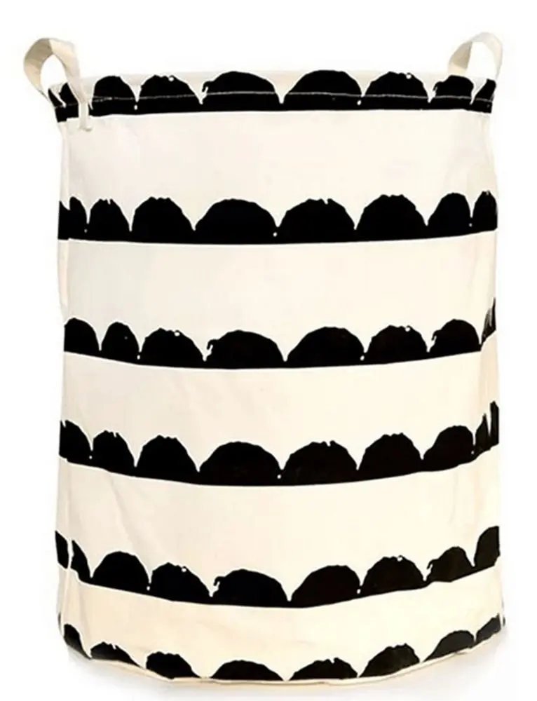 Корзина для игрушек Mobhaus Plejo Typ 2 (White/Black)