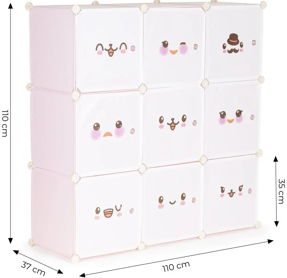 Comoda-organizator Modern Home PJJCBS0009-09C (Pink/White)