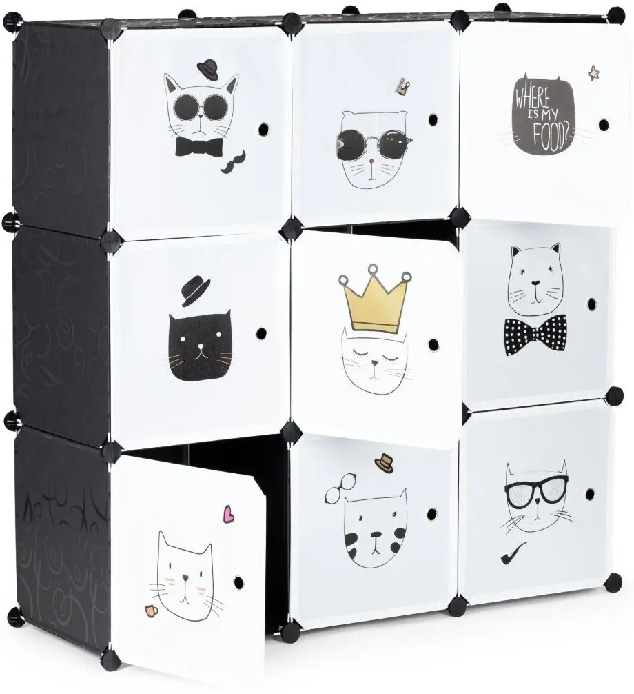 Comoda-organizator Modern Home PJJCBS0009-09D (Black/White)