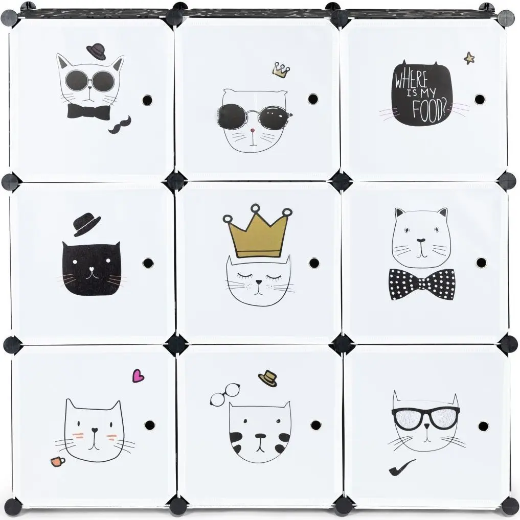 Comoda-organizator Modern Home PJJCBS0009-09D (Black/White)