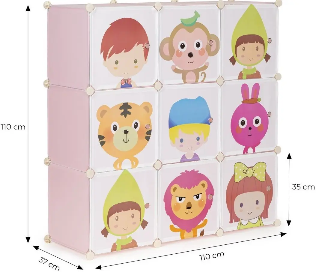 Comoda-organizator Modern Home PJJCBS0009-09E (Pink/White)