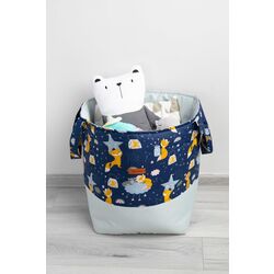 Корзина для игрушек Sensillo Medium (Foxes Navy Blue) Thumb