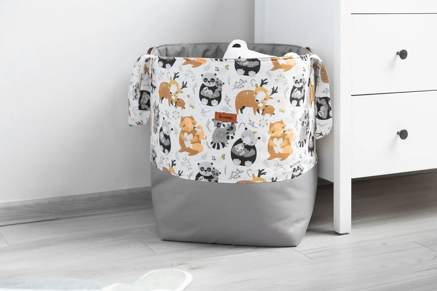 Корзина для игрушек Sensillo Medium (Raccoon Grey)