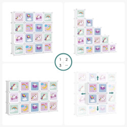 Comoda-organizator Songmics LPC906W01 (White) Thumb