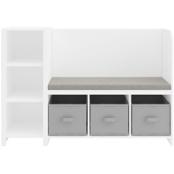 Banca cu etajera Tempo Kondela Benko (White/Gray) Thumb