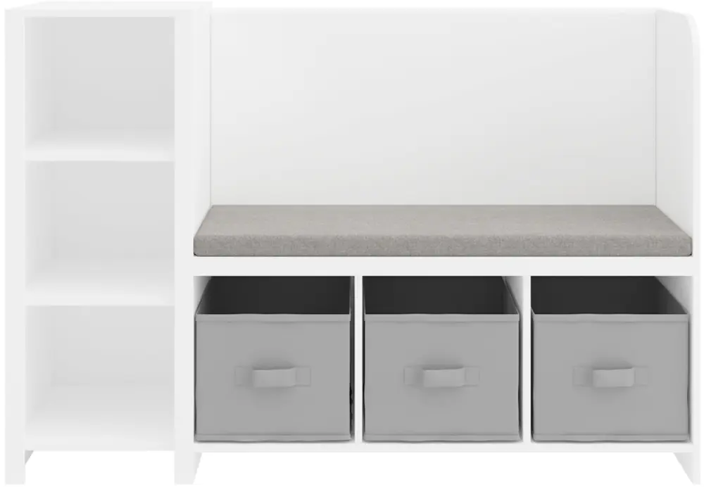 Banca cu etajera Tempo Kondela Benko (White/Gray)