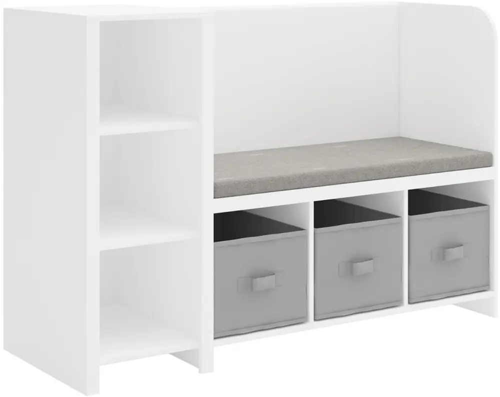 Banca cu etajera Tempo Kondela Benko (White/Gray)