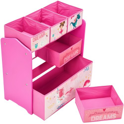Etajera-organizator pentru jucarii U-Grow Believe in your dreams (Pink) Thumb