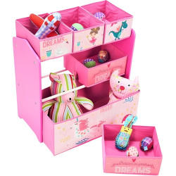 Etajera-organizator pentru jucarii U-Grow Believe in your dreams (Pink) Thumb