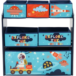 Etajera-organizator pentru jucarii U-Grow Explore the universe (Blue)