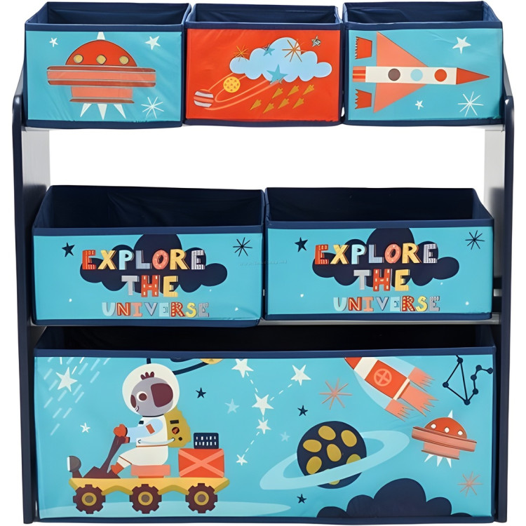 Etajera-organizator pentru jucarii U-Grow Explore the universe (Blue)