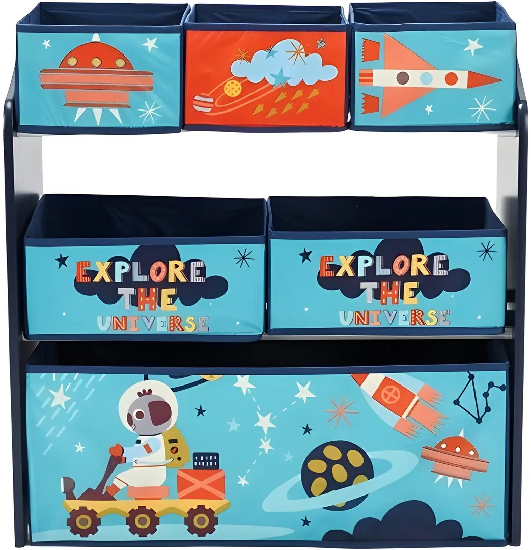 Etajera-organizator pentru jucarii U-Grow Explore the universe (Blue)