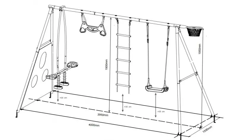 Complex de joaca 4iQ Group Allan II Z005472 (Green/Inox)