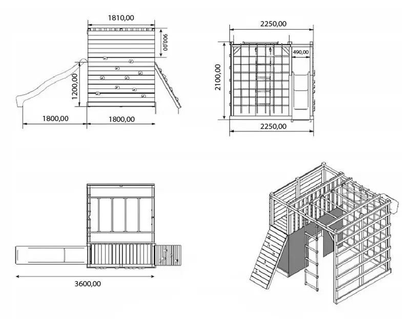 Игровой комплекс 4iQ Group Cubic Omega PLA000056 (Wood/Blue)