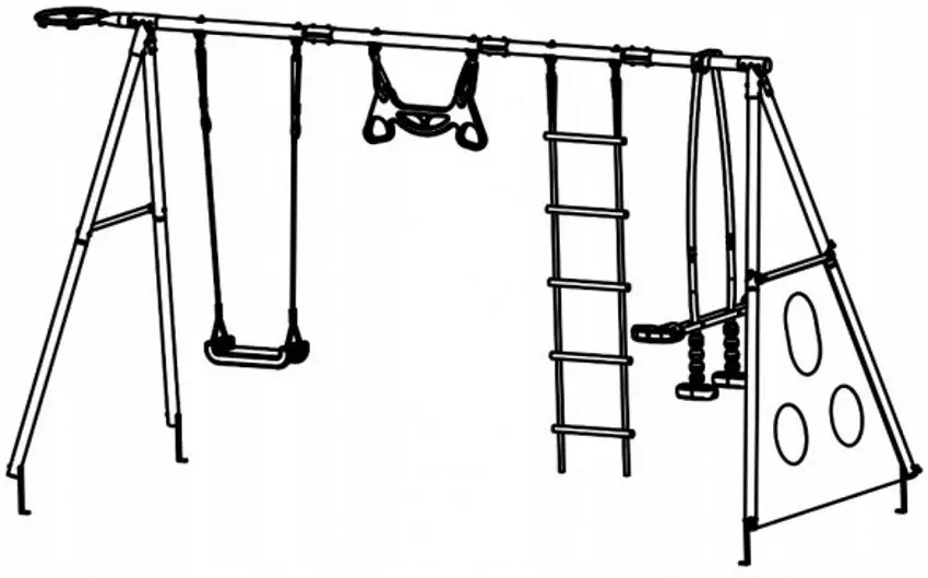 Complex de joaca pentru copii 4iQ Allan (Red/Black)