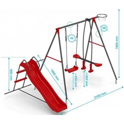 Complex de joaca pentru copii 4iQ Tymek (Red/Gray) Thumb