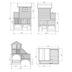 Complex pentru joaca 4iQ Hubert With short slide and climbing wall (Wood) Thumb
