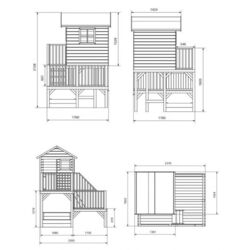 Complex de joaca 4iQ Hubert With short slide (Wood) Thumb