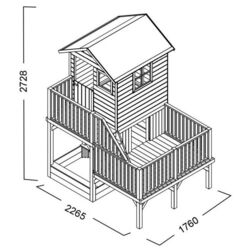 Complex de joaca 4iQ Hubert With wall (Wood) Thumb