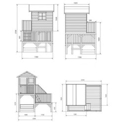 Complex de joaca 4iQ Hubert With wall (Wood) Thumb