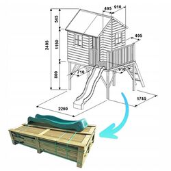 Complex de joaca 4iQ Jerzyk With slide (Wood) Thumb