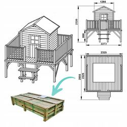 Complex de joaca 4iQ Maciej With slide (Wood) Thumb