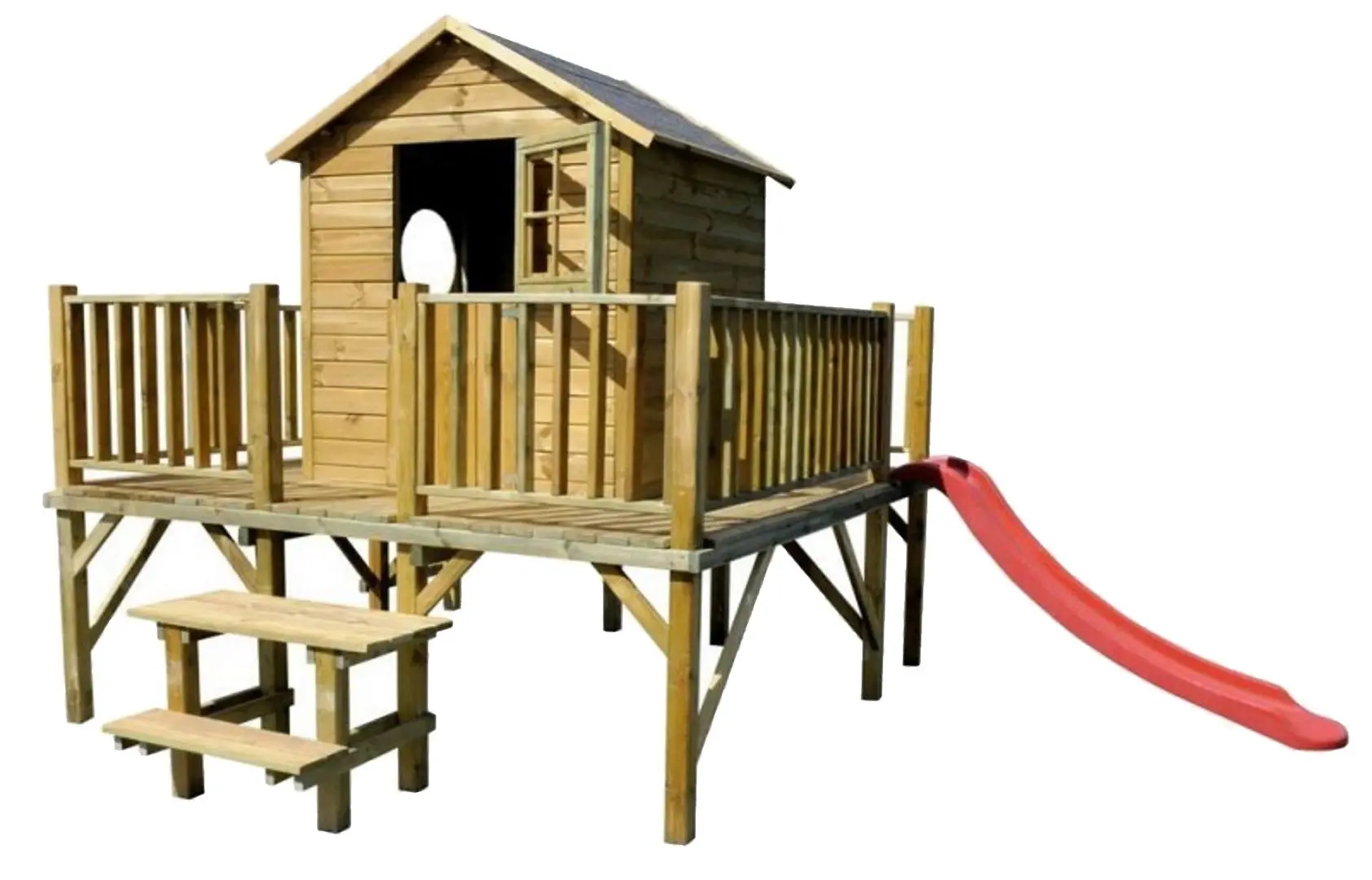 Complex de joaca 4iQ Maciej With slide (Wood)