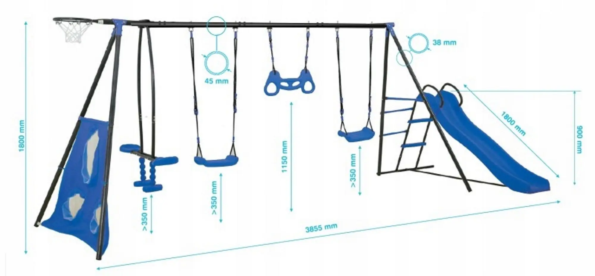 Complex de joaca 4iQ Maks Blue XXXL Z000077 (Blue)