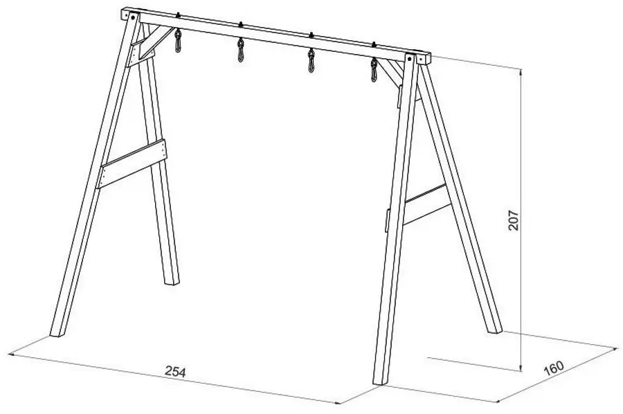 Complex de joaca AXI SportsFun 4в1 (Gray/White)