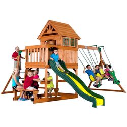 Complex de joaca pentru copii 7in1 Backyard Discovery B0040014 (Wood)