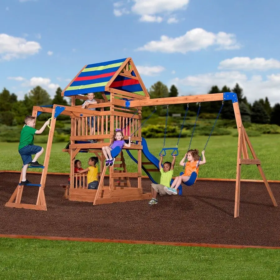 Complex de joaca pentru copii Backyard Discovery Northbrook (Wood)