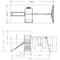 Complex de joaca Backyard Discovery B2001039 (Green/Wood) Thumb