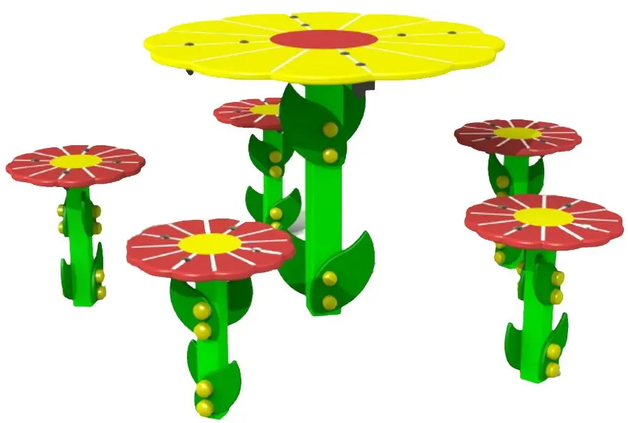 Masa cu scaune Copfer Chamomile PTP 039 (Multicolor)