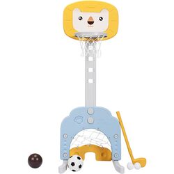 Баскетбольный набор 3в1 Costway TY327812YE (Yellow/Blue/Gray)