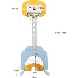 Set de baschet 3in1 Costway TY327812YE (Yellow/Blue/Gray) Thumb