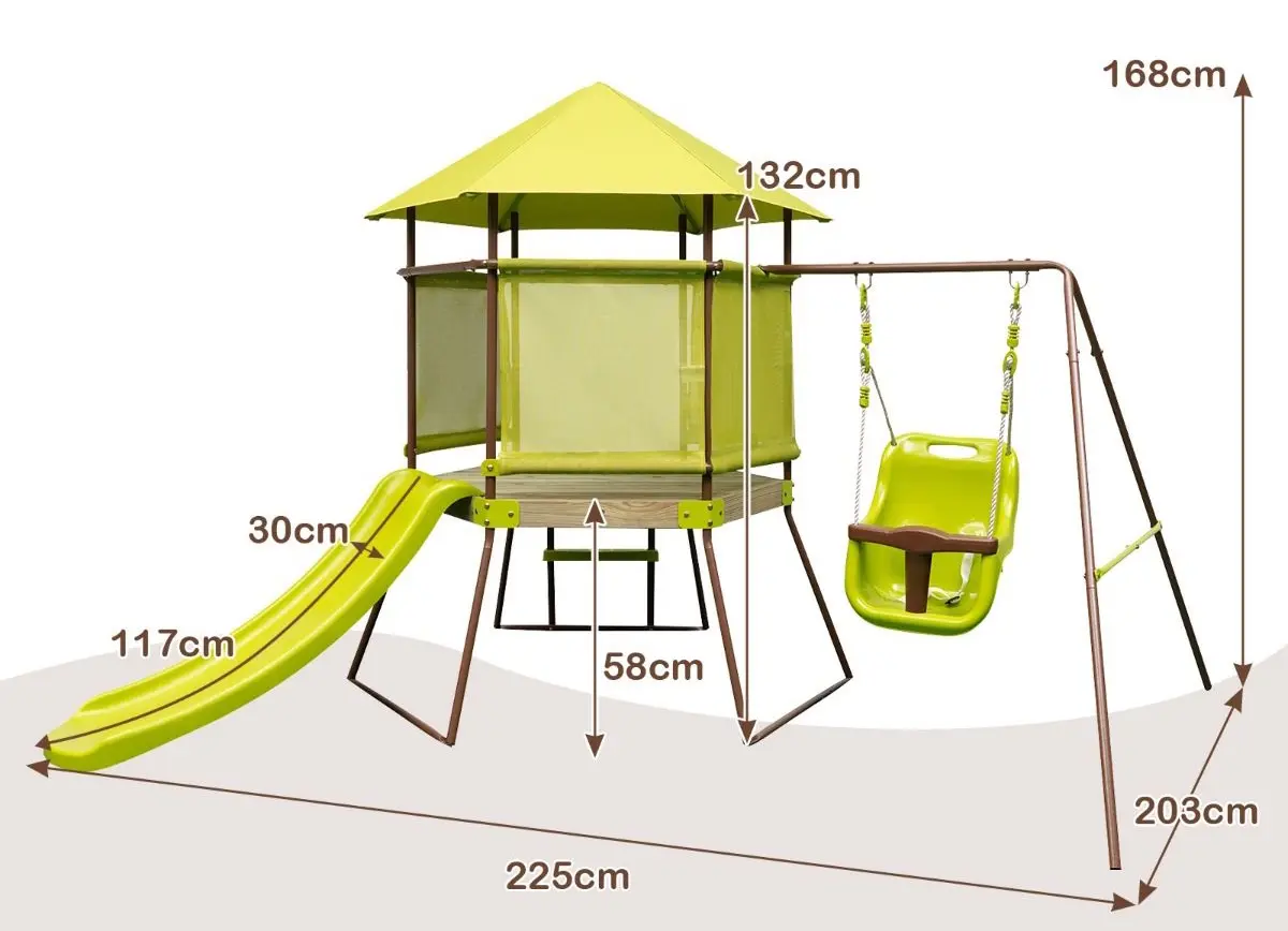 Игровой комплекс 4в1 Costway NP11649GN (Green)