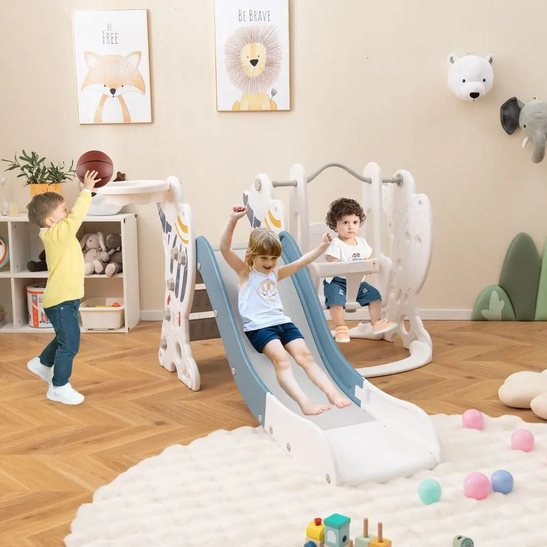 Complex de joaca 4in1 Costway TS10152BL (Blue/White)