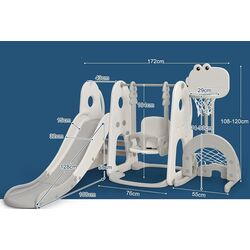 Complex de joaca 6in1 Costway TY327935WH (Grey) Thumb