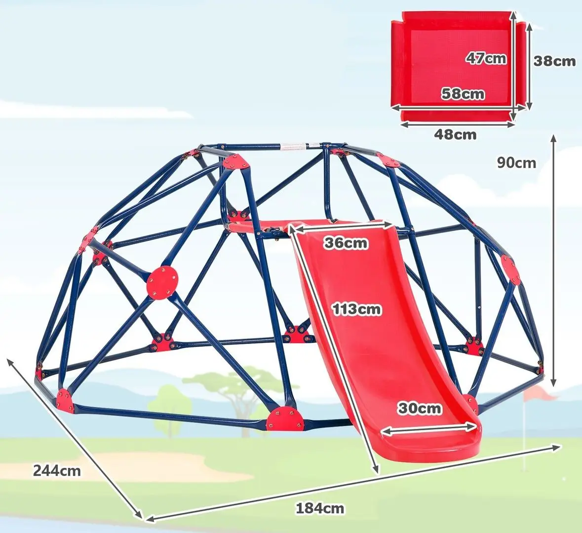 Complex de joaca Costway NP10769-RE (Red/Blue)