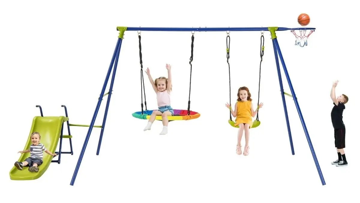 Complex de joaca Costway NP11092 (Blue/Green)