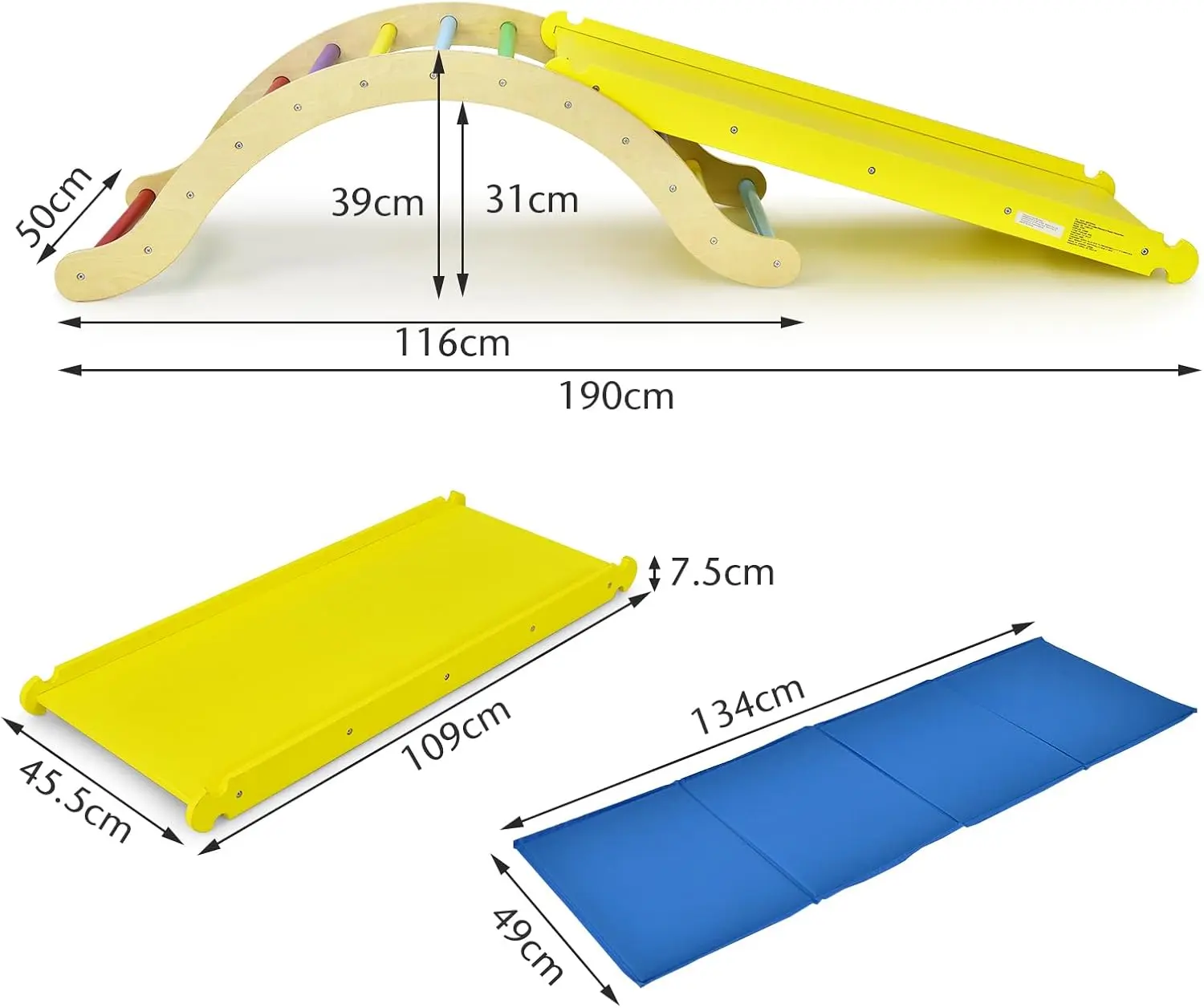 Complex de joaca Costway TS10209CL (Multicolor)